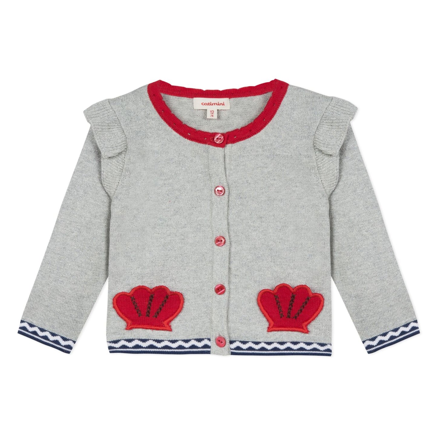 Catimini Baby Girl Fancy Cardigan with Lurex Thread (3m, 12m, 18m, 2A, 3A, 4A)