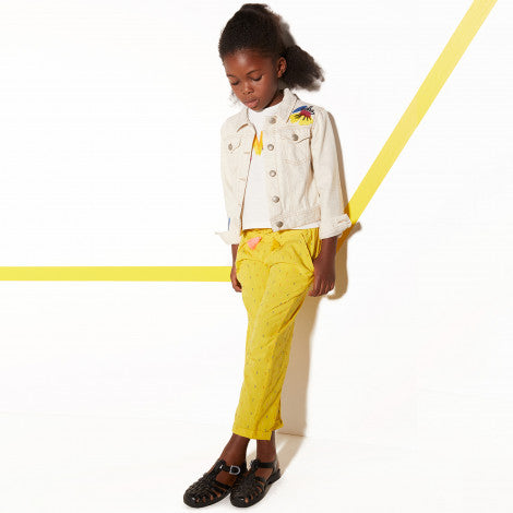 Catimini Girl's Yellow Dotted Swiss Pants (Size 8, 12, 14)