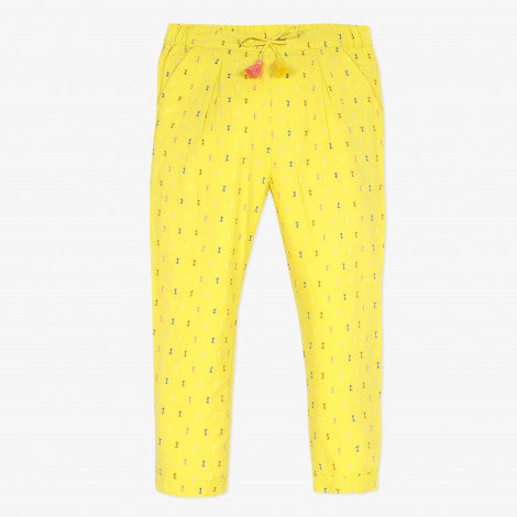 Catimini Girl's Yellow Dotted Swiss Pants (Size 8, 12, 14)