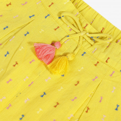 Catimini Girl's Yellow Dotted Swiss Pants (Size 8, 12, 14)