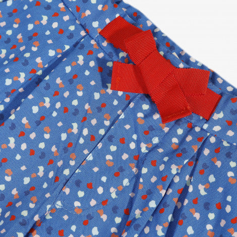 Catimini Girl's Blue Printed Viscose Pants (Size 6, 8)