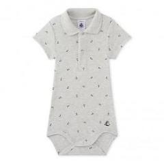 Petit Bateau Baby Boy Anchor Print Onesie (3m)