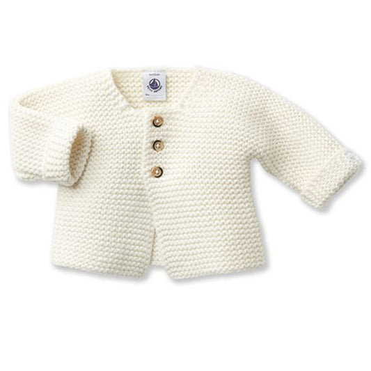 Petit Bateau Baby Knit Cardigan in Cream (6m, 12m)
