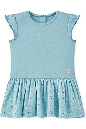 Petit Bateau Baby Girl Short Sleeve Eyelet Skirt Dress in Mint (3m, 6m, 12m, 18m, 24m)