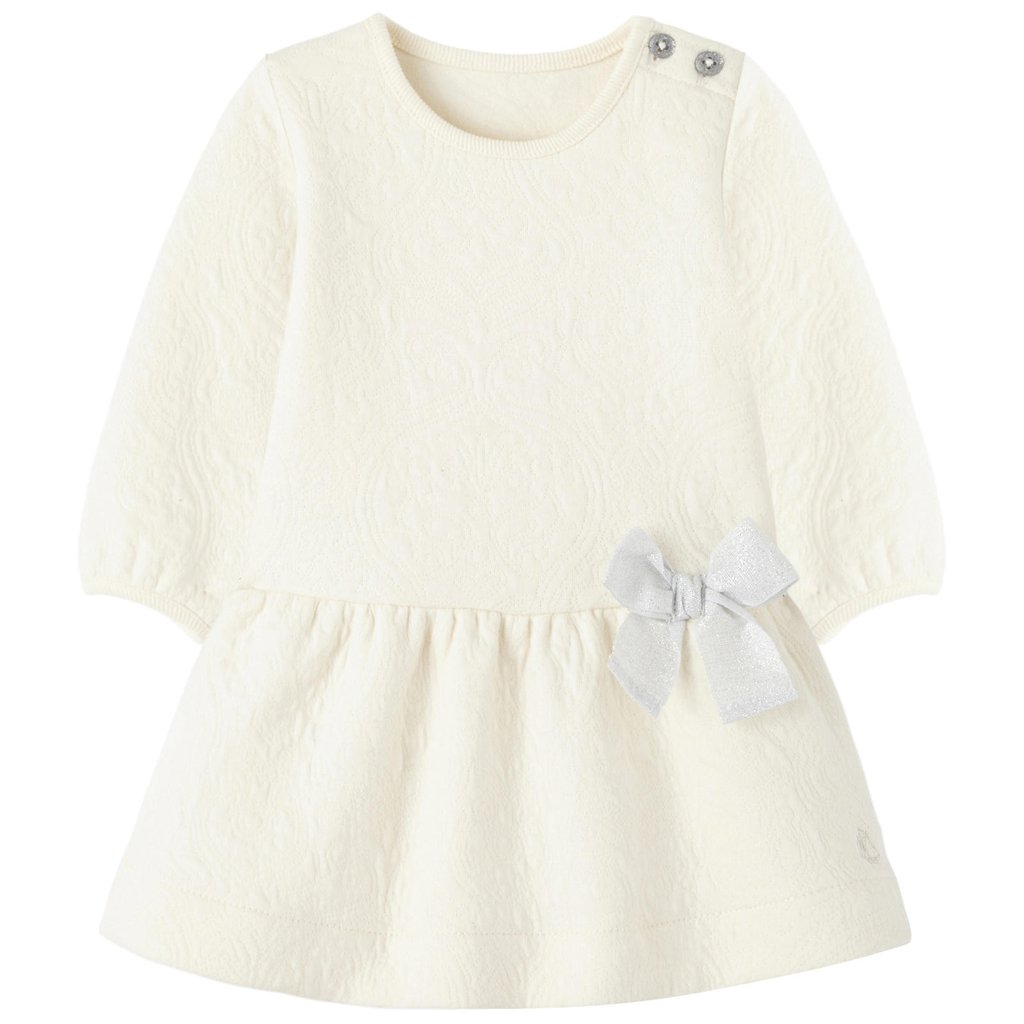 Petit Bateau Embossed Dress in Ivory - 30% OFF(size 4)