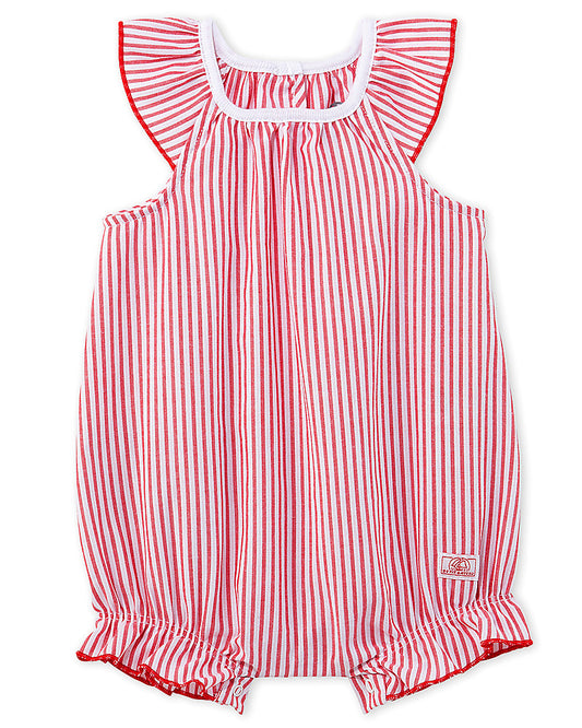 Petit Bateau Girl’s Bloomer Onesie with Frills (12m, 18m)
