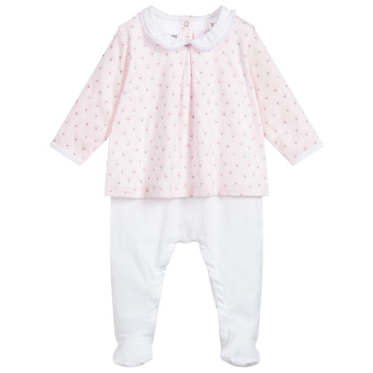 Petit Bateau BABY GIRL SLEEVLESS FLORAL COVERALL