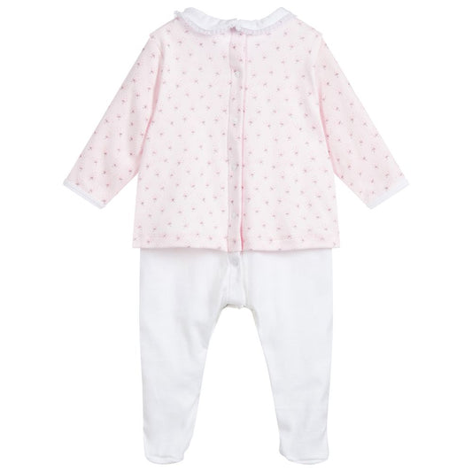 Petit Bateau BABY GIRL SLEEVLESS FLORAL COVERALL