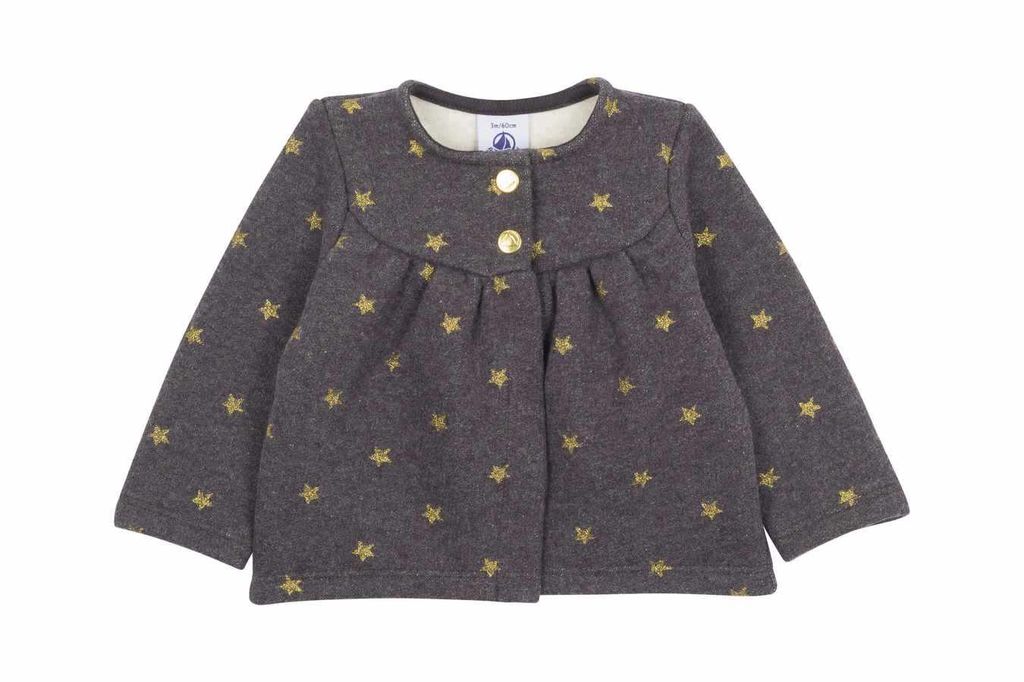 Petit Bateau Baby Girl Sparkle Polka-Dot Cardigan (3m, 36m)