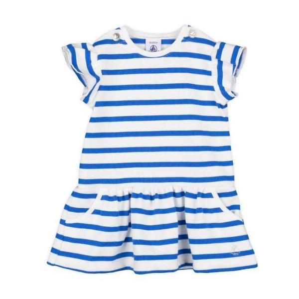 Petit Bateau Girl's Striped Dress (6m -36m)