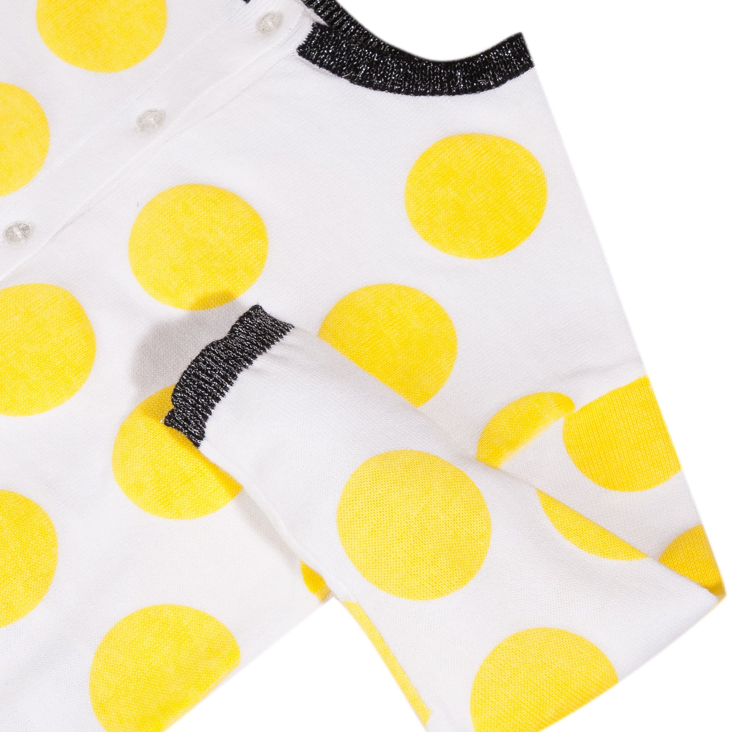 Catimini Polka Dot Double-sided Jacquard Cardigan (Size 4, 6)