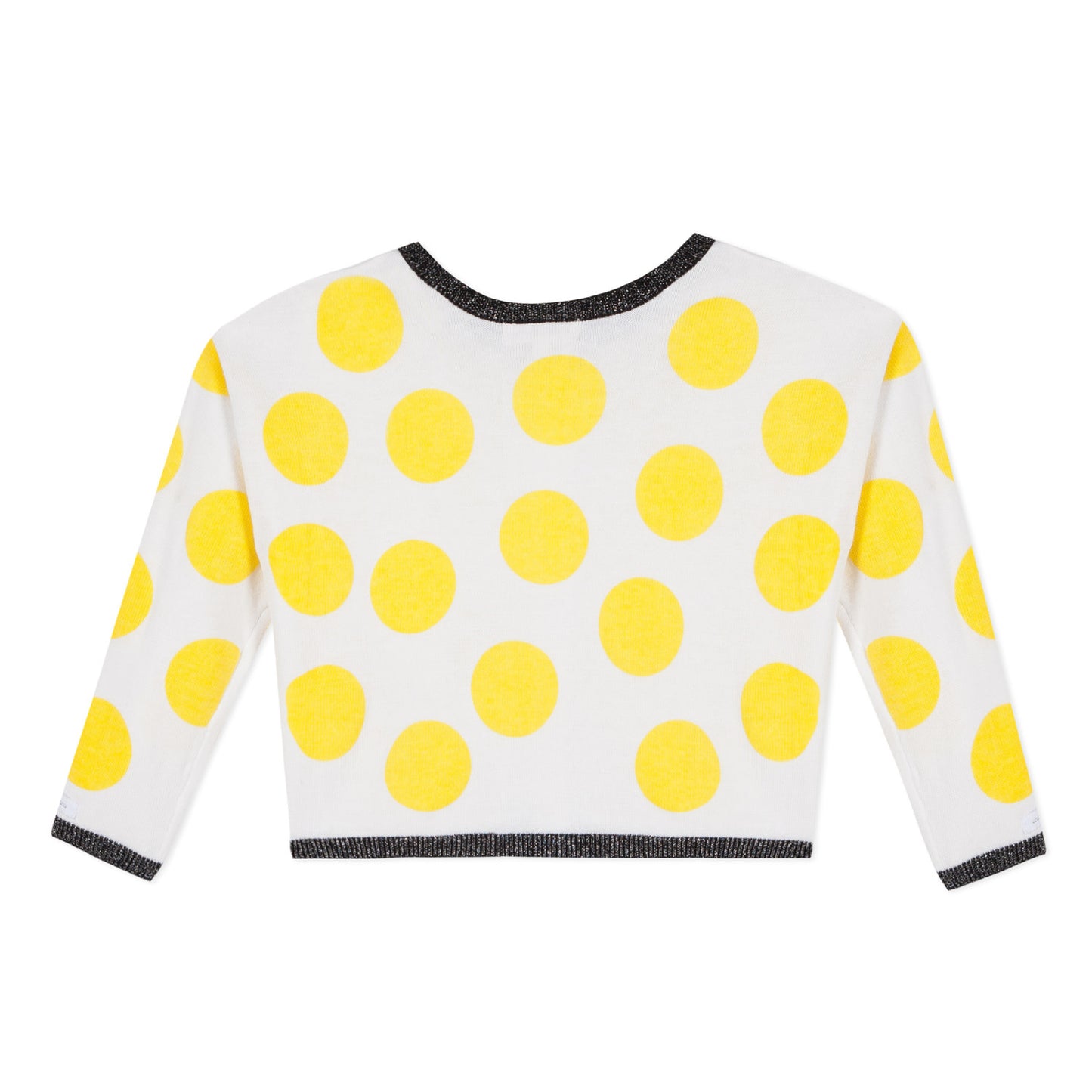 Catimini Polka Dot Double-sided Jacquard Cardigan (Size 4, 6)
