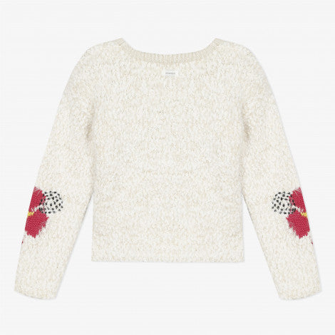 Catimini Girl Graphic Embroidered Jacquard Sweater (Size 2)