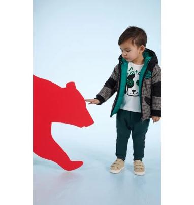 Catimini Little Boy Striped Green Fleece Joggers (6m, 18m, 2T)