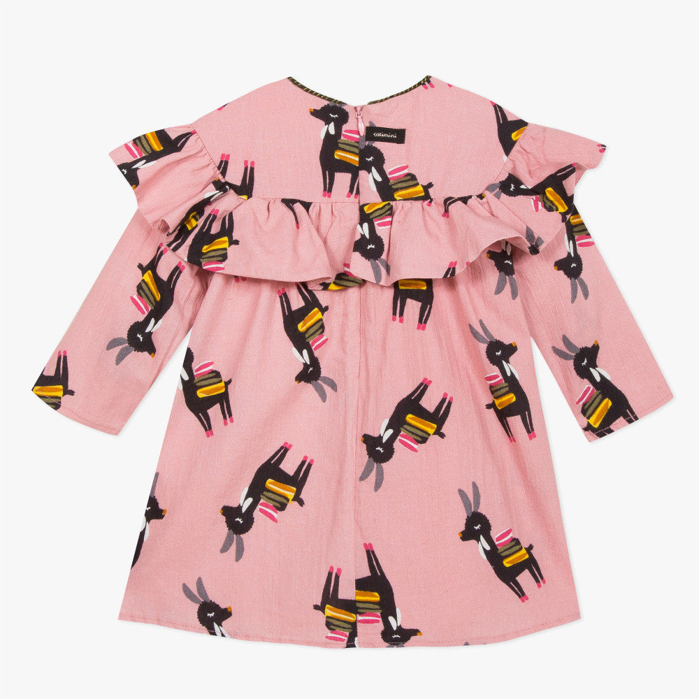 Catimini Little Girl Llama Printed Dress (6m, 9m, 12m, 18m, 2A)