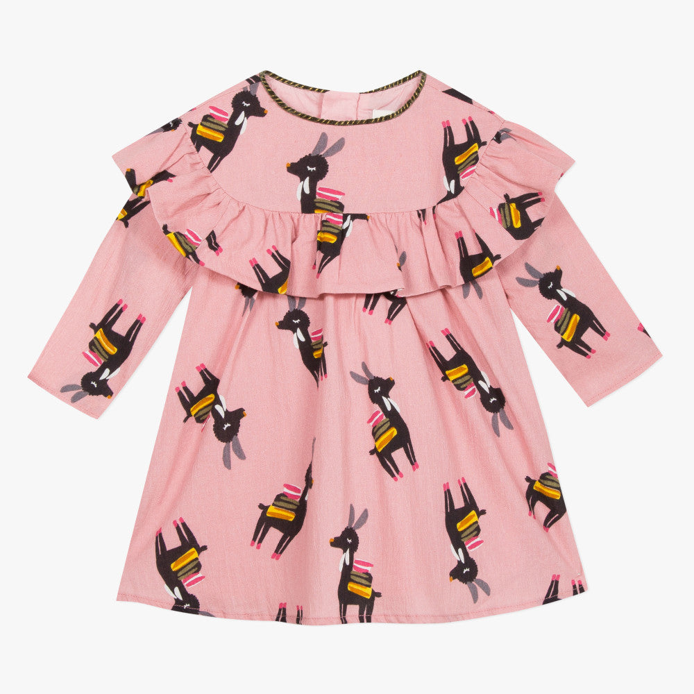 Catimini Little Girl Llama Printed Dress (6m, 9m, 12m, 18m, 2A)