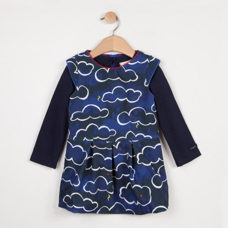 Catimini 2-in-1 Printed Piqué Dress (Size 6, 8)