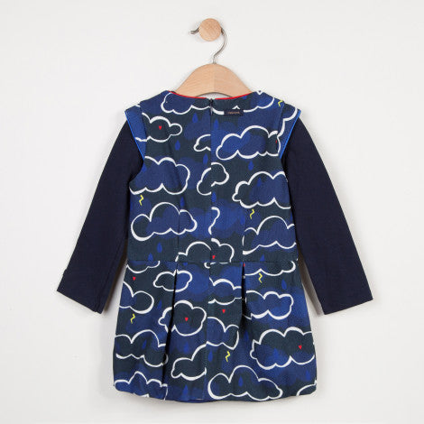 Catimini 2-in-1 Printed Piqué Dress (Size 6, 8)