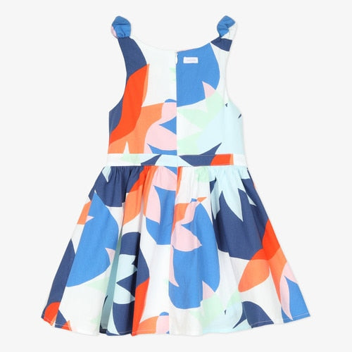 Catimini Girl's Colorful Floral Print Dress (Size 4)