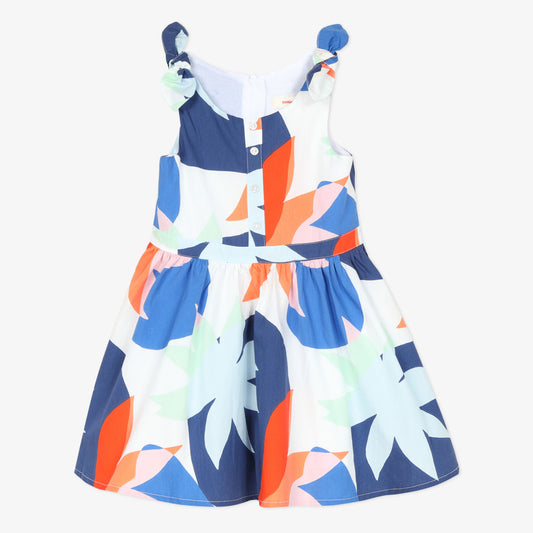 Catimini Girl's Colorful Floral Print Dress (Size 4)