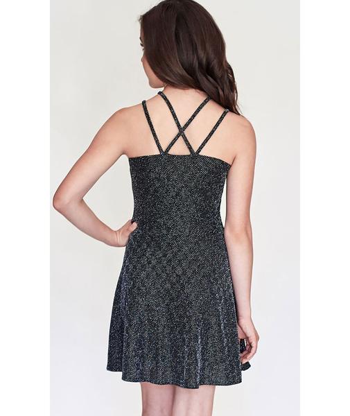 The Eve Dress in Silver Combo