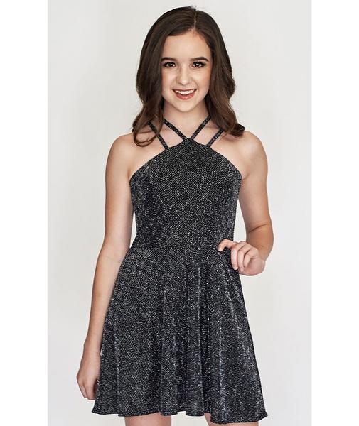 The Eve Dress in Silver Combo