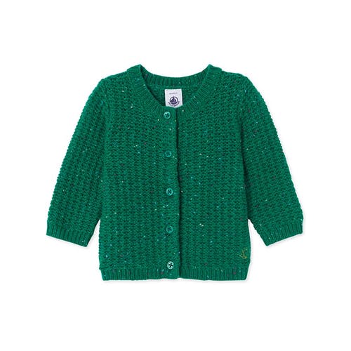 Petit Bateau Baby Girl Cardigan in Green