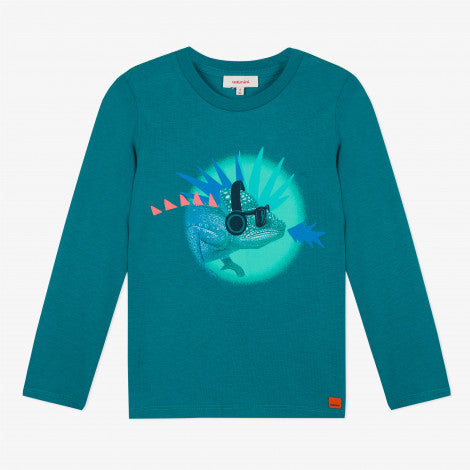 Catimini T-shirt with Dinosaur Print (Size 4)