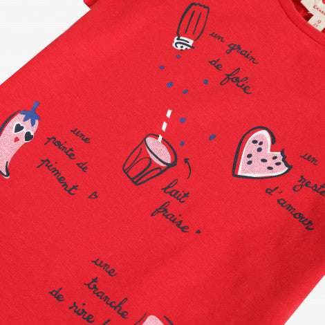 Catimini Baby Girl's T-shirt with Recipe Motif (6m, 12m, 2T, 3T, 4T)