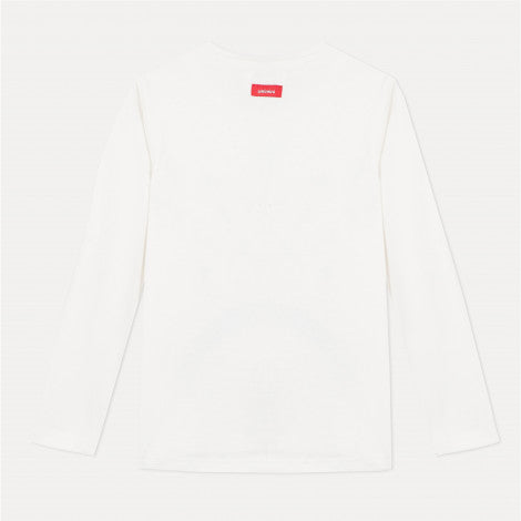 Catimini Girl's Ivory Paris Long Sleeves T-shirt (Size 14)
