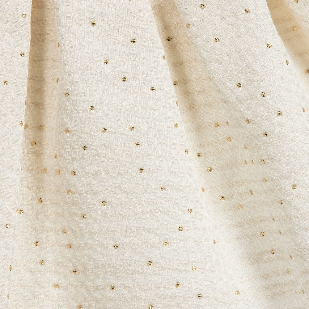 Ivory & Gold Satin Dress by Tartine et Chocolat