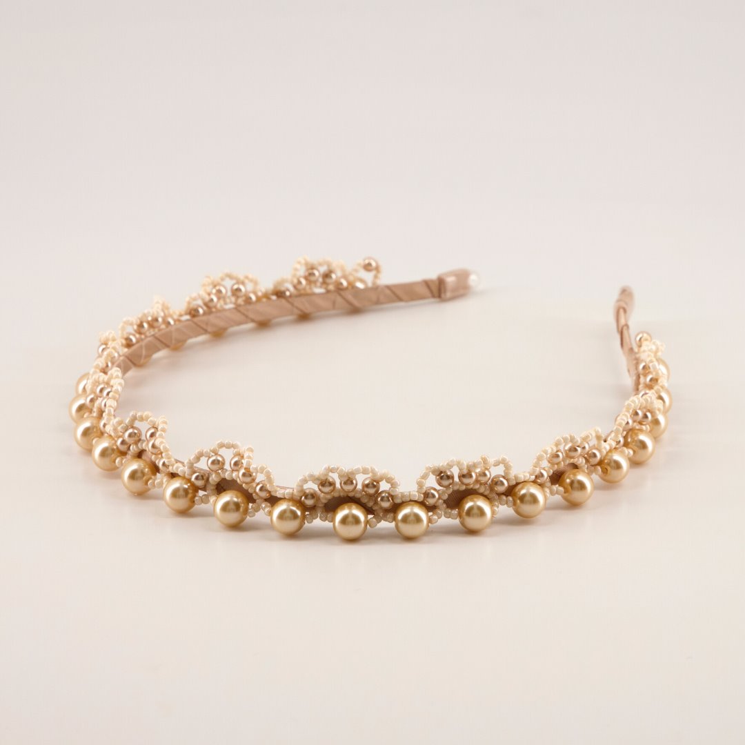 The Designer Creda Pearl Tiara Headband