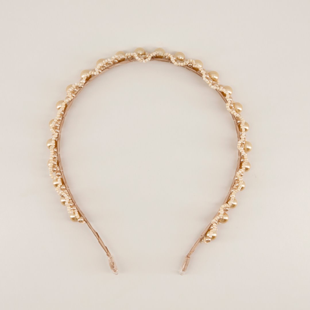 The Designer Creda Pearl Tiara Headband