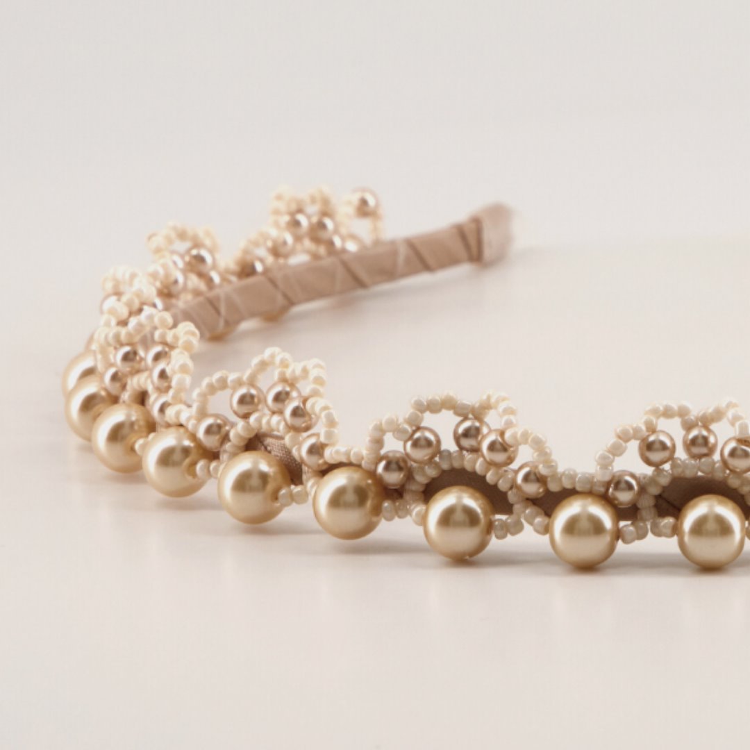 The Designer Creda Pearl Tiara Headband