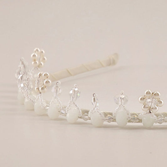 The Elqeena Crystal Crown Designer Girls Headband