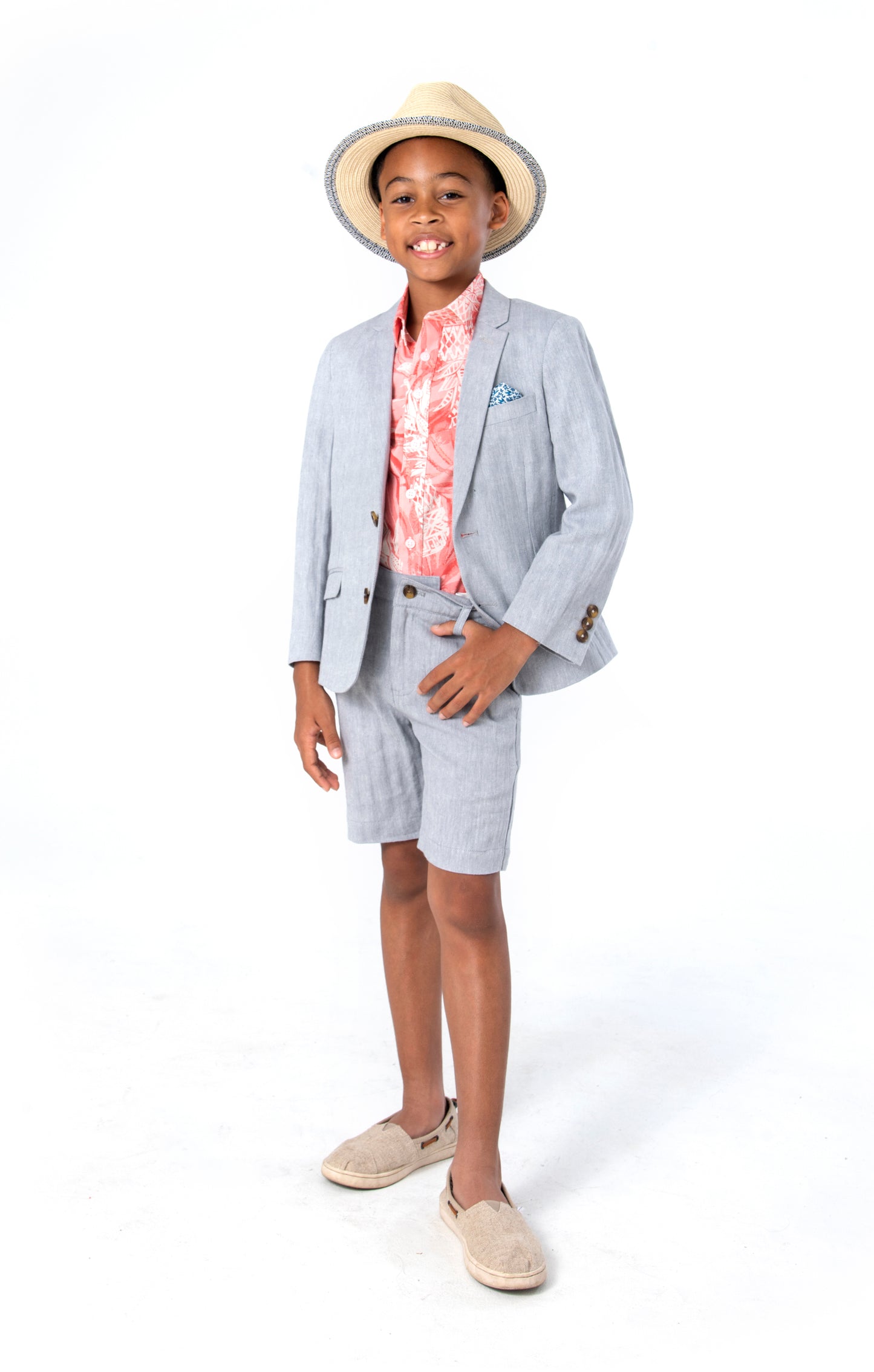 Appaman Boy's Sports Jacket in Grey Herringbone