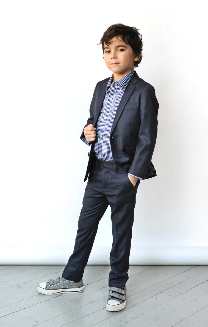 Appaman Boy's Mod Suit Pants - Navy Blue