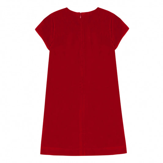 Tartine et Chocolat Red Velvet Dress with Ruffles (Size 2, 4)