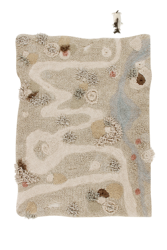 Washable Cotton Play Rug Path of Nature