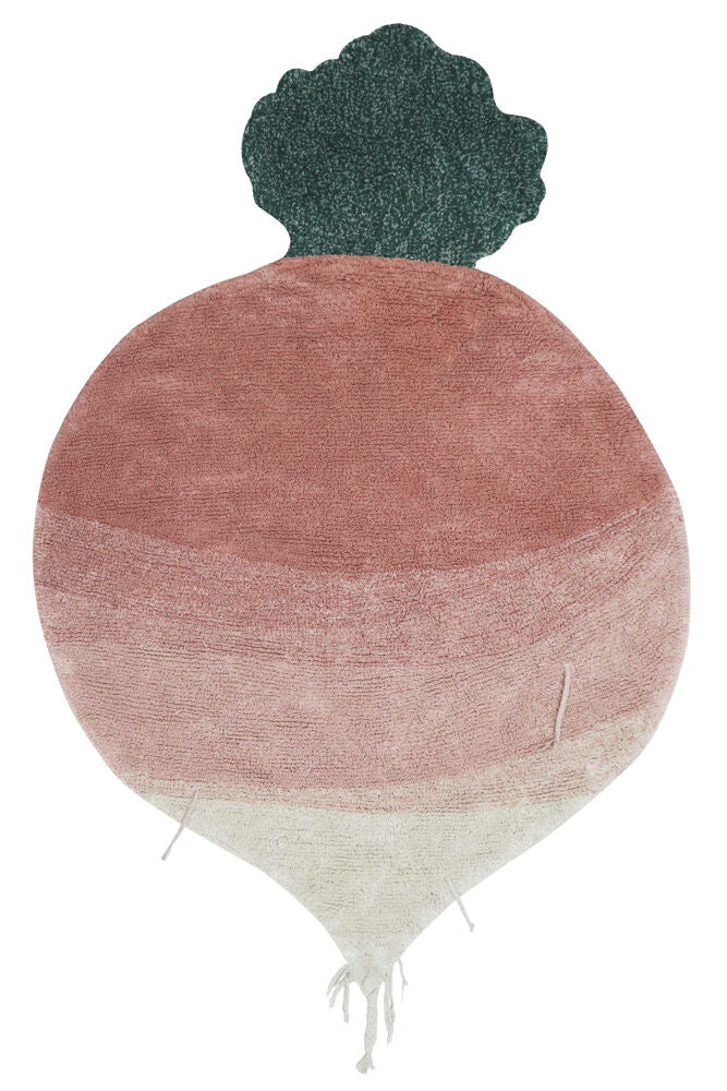 Washable Cotton Rug Ramona the Radish
