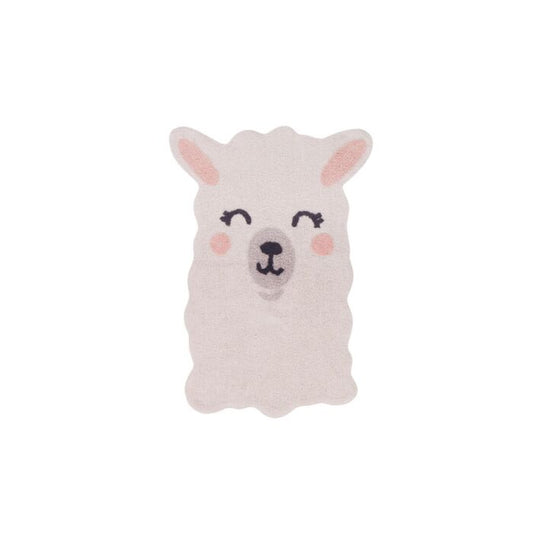 Washable Cotton Rug Smile Like a Llama