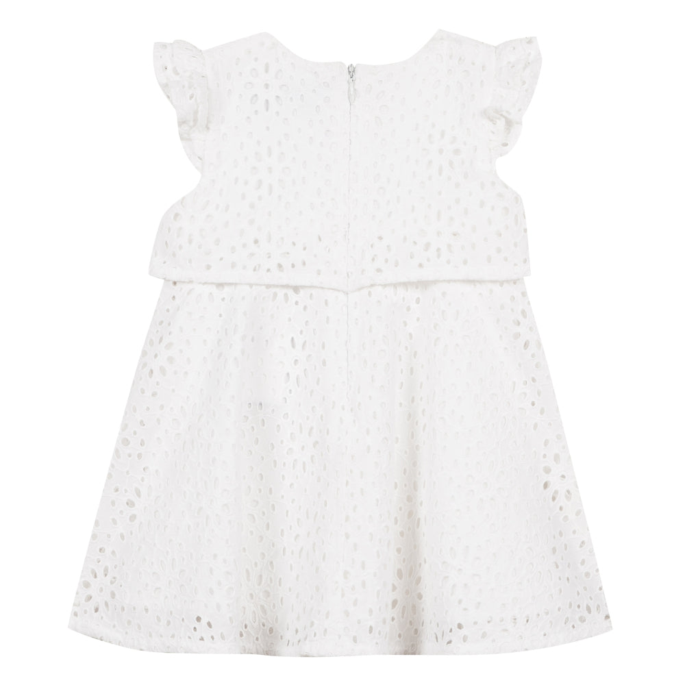 Tartine et Chocolat White Dress with Broderie Anglaise