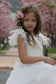 Teter Warm Girl's Communion Off White Lace Tulle Dress: Audrey Dress
