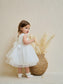Teter Warm Elegant Daisy Baby White Birthday/Baptism Dress (6m, 9m, 12m, 18m)
