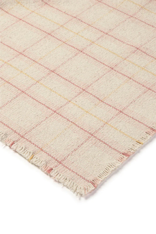Lorena Canals HANDLOOM KID BED THROW TARTAN Rose