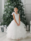 Teter Warm Girl's Communion Dress Off White Lace Tulle - Brooklyn  (Size 6, 7, 8, 10)
