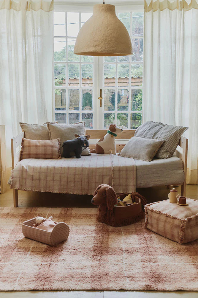 Lorena Canals WASHABLE RUG TARTAN ROSE