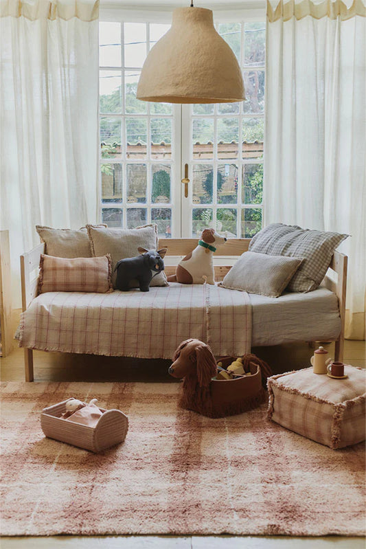 Lorena Canals WASHABLE RUG TARTAN ROSE