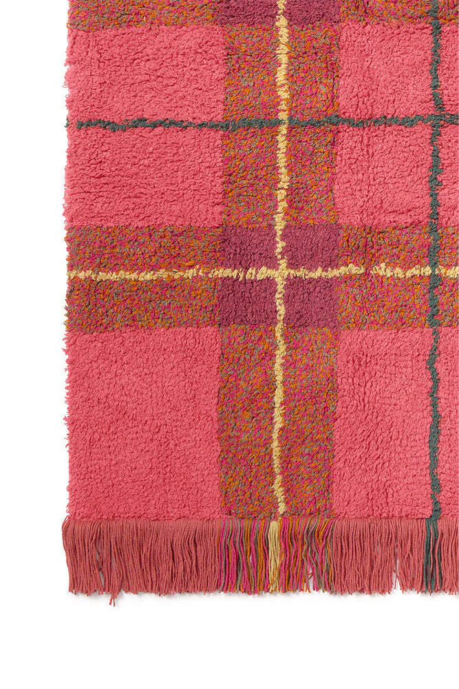 Lorena Canals WASHABLE RUG TARTAN VINTAGE RED