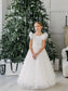 Teter Warm Girl's Communion Dress Off White Lace Tulle - Dorothy  (Size 6, 7, 8, 10)